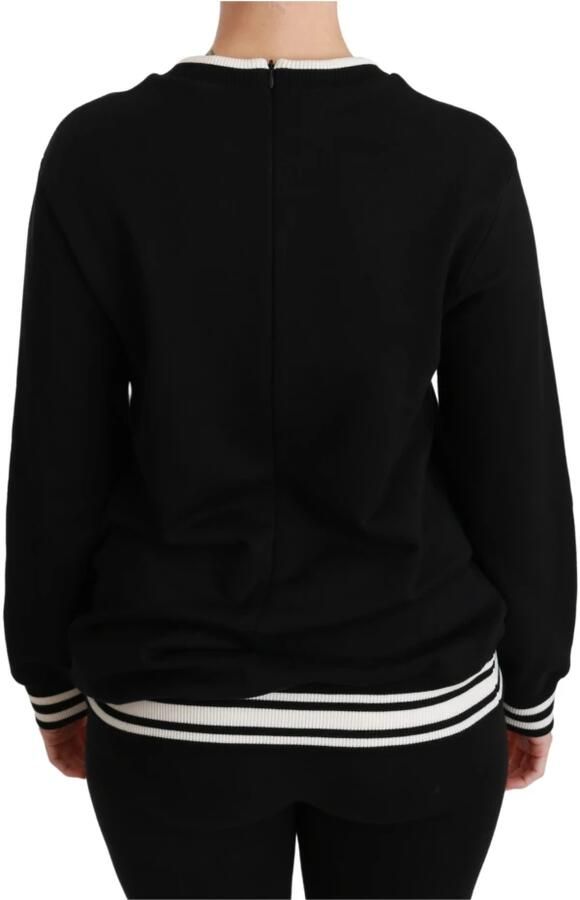 D&G Sweater D&G Dolce Gabbana Rinascimento Sweatshirt Zwart Lange Mouw - Foto 3