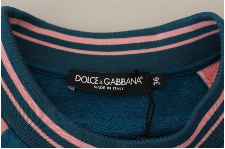 Dolce & Gabbana Paillet Tropische Koningin Katoenen Trui Multicolor Dames