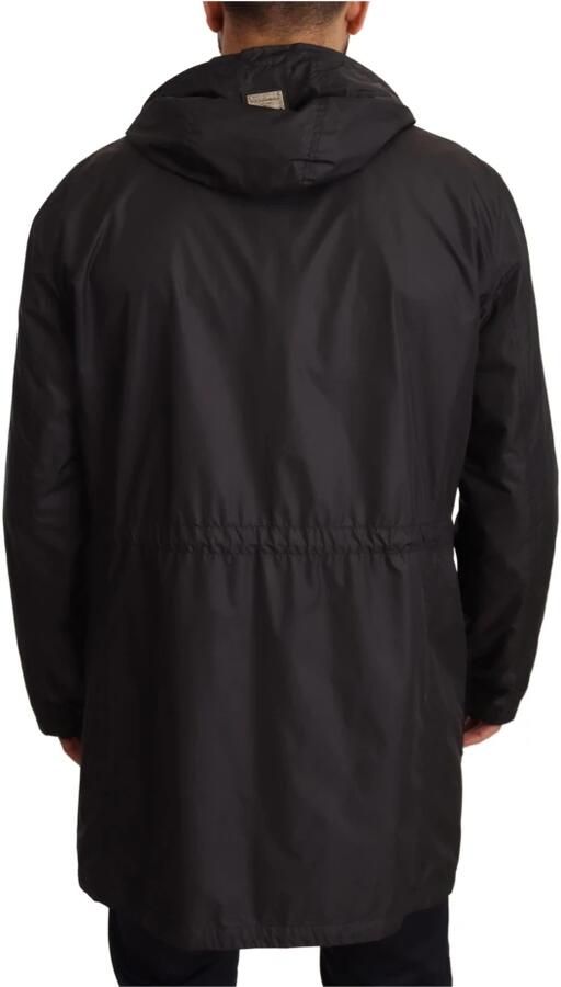 Dolce & Gabbana Zwarte heren trenchcoat met capuchon Black Heren - Foto 5
