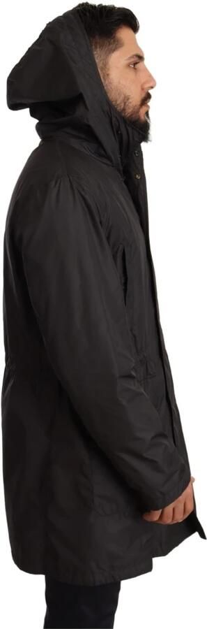 Dolce & Gabbana Zwarte heren trenchcoat met capuchon Black Heren - Foto 7