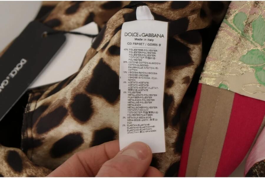 Dolce & Gabbana Multicolor Pachwork Floral Sheath Jaquard Mini Gown Dress Meerkleurig Dames - Foto 3