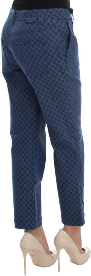 Dolce & Gabbana Blauwe Polka Gestippelde Stretch Capri Jeans Blue Dames - Foto 6
