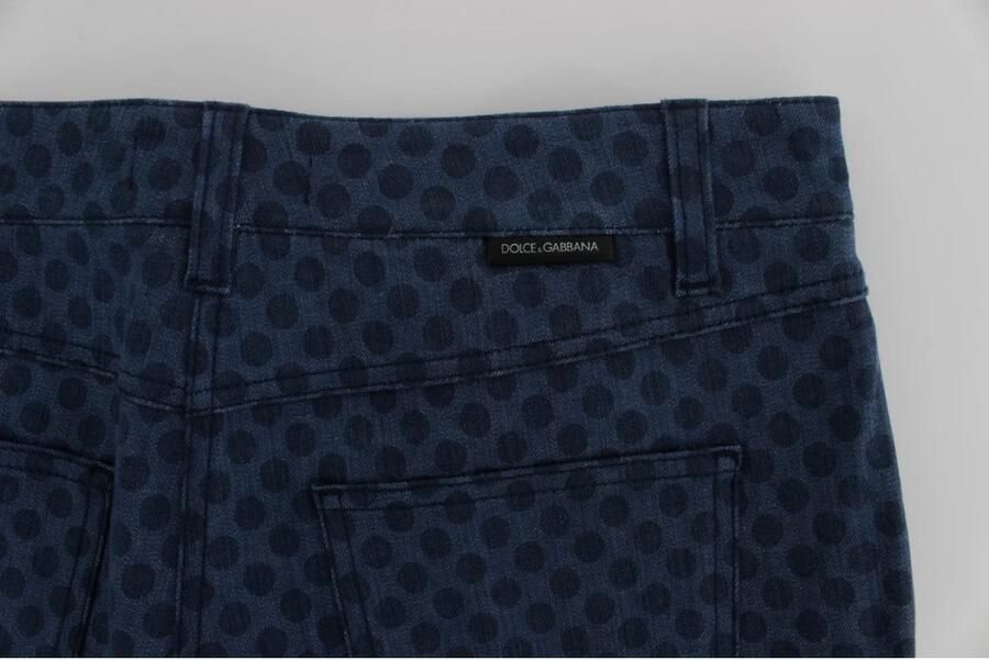 Dolce & Gabbana Blauwe Polka Gestippelde Stretch Capri Jeans Blue Dames - Foto 2