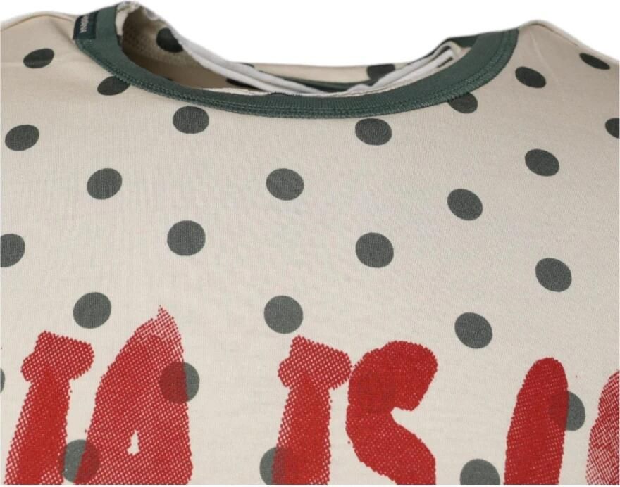 Dolce & Gabbana Polka Dot Grafische Print T-shirt Beige Heren - Foto 4