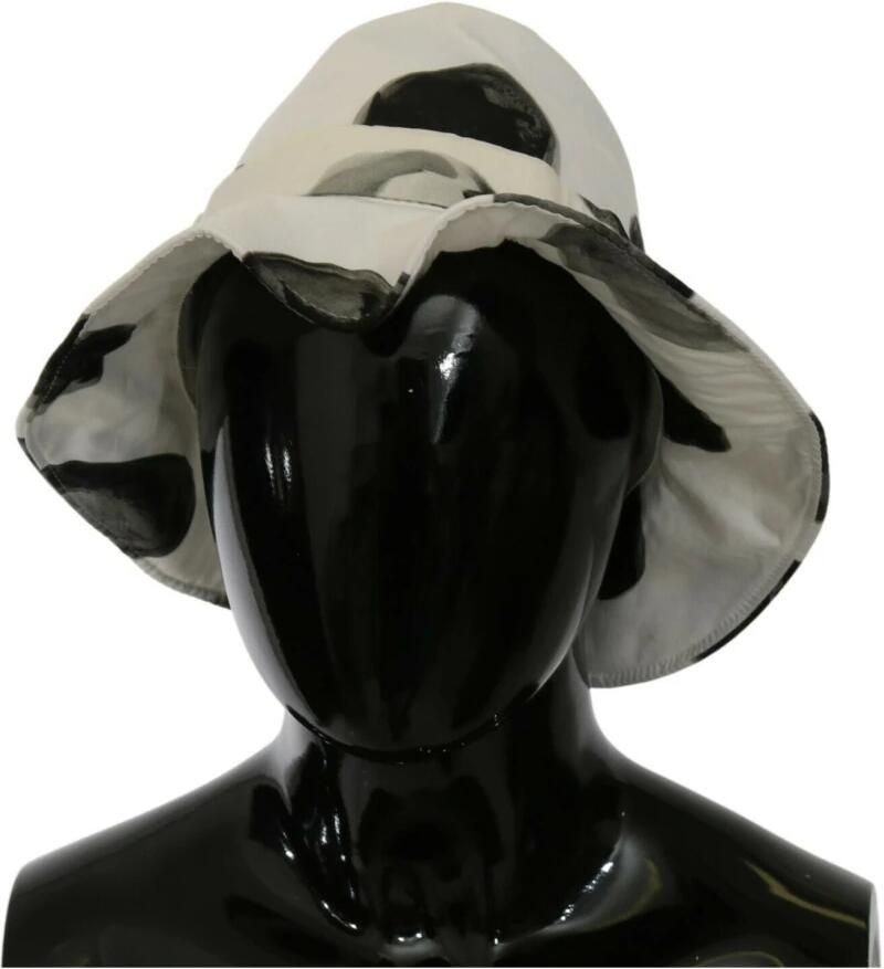 Dolce & Gabbana Logo Bucket Hat Wit met Zwart Polka Dot White Dames - Foto 3