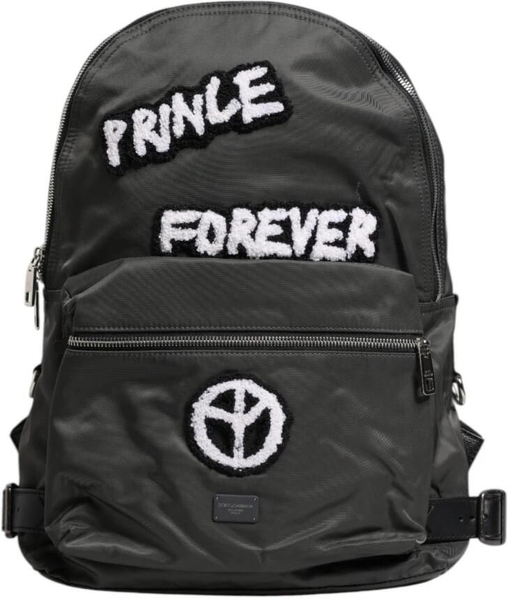 Dolce & Gabbana Prins Forever Rugzak met Logo Patches Gray Heren - Foto 5