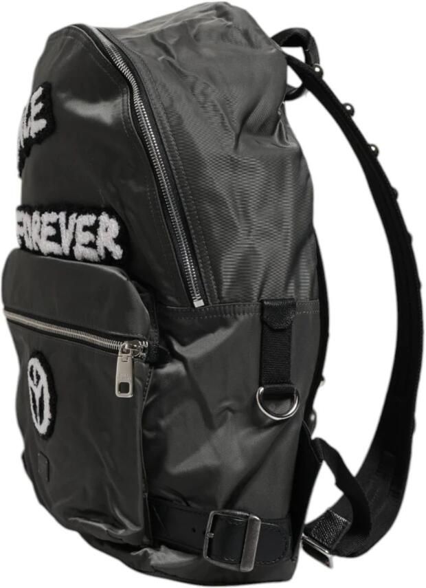 Dolce & Gabbana Prins Forever Rugzak met Logo Patches Gray Heren - Foto 3