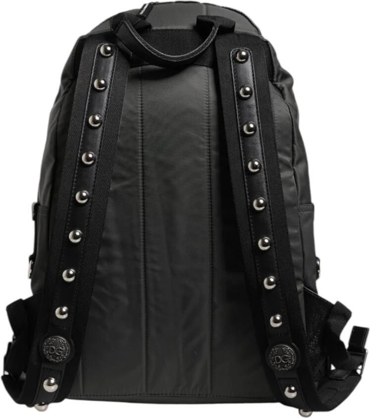 Dolce & Gabbana Prins Forever Rugzak met Logo Patches Gray Heren