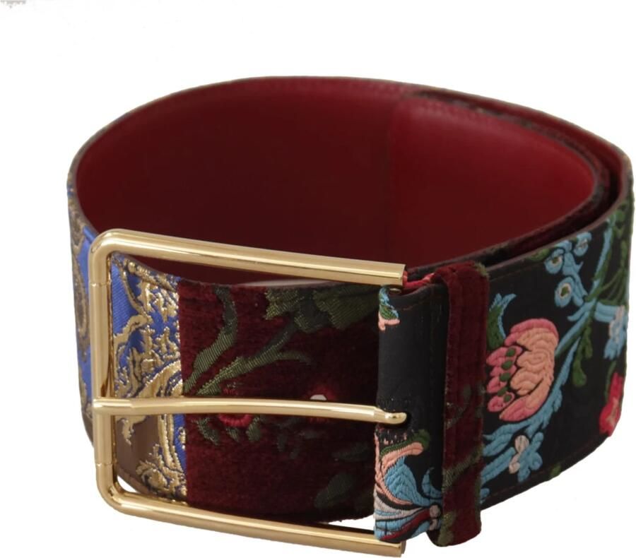 Dolce & Gabbana Multicolor Leren Riem met Gegraveerd Logo Multicolor Dames