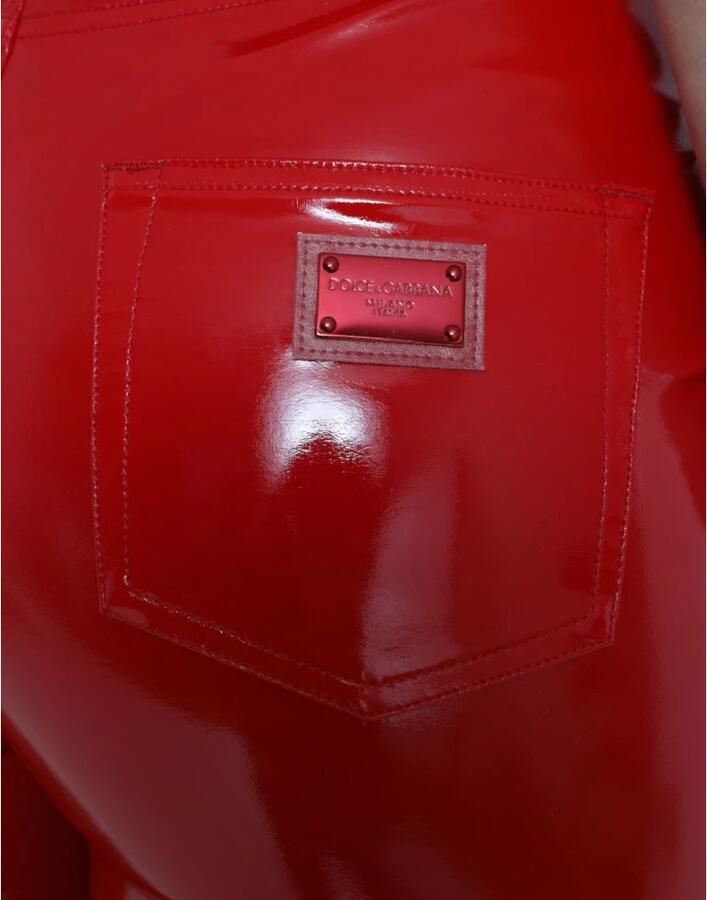 Dolce & Gabbana Luxe Rode High Waist Skinny Broek Red Dames - Foto 2