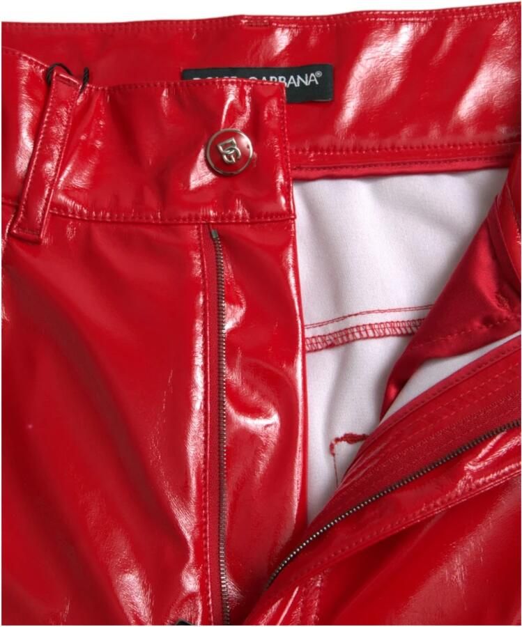 Dolce & Gabbana Luxe Rode High Waist Skinny Broek Red Dames