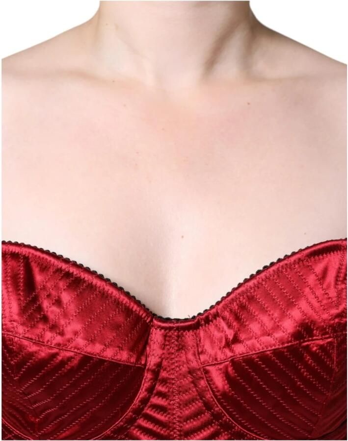Dolce & Gabbana Rode Kant Bodycon Korset Jurk Red Dames - Foto 3