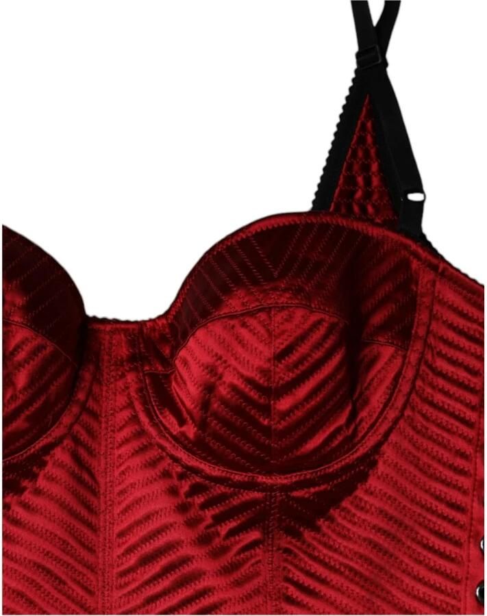 Dolce & Gabbana Rode Kant Bodycon Korset Jurk Red Dames - Foto 2