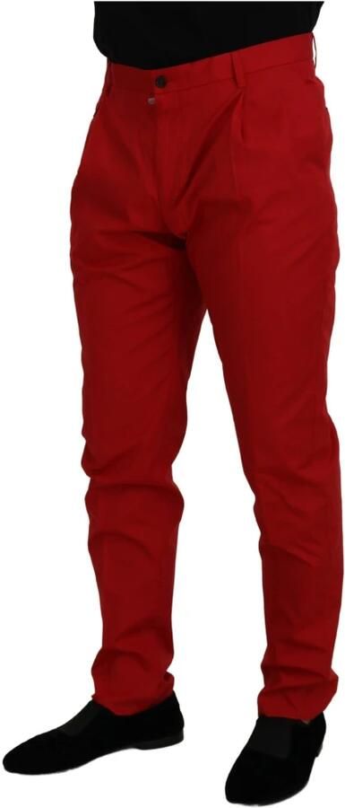 Dolce & Gabbana Rode Katoenen Broek Jeans Red Heren - Foto 6