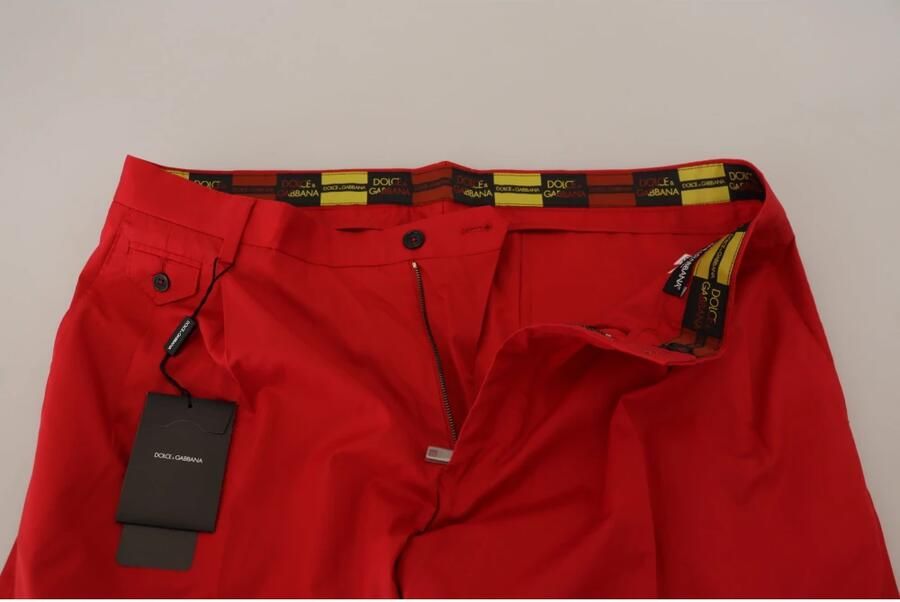 Dolce & Gabbana Rode Katoenen Broek Jeans Red Heren - Foto 4