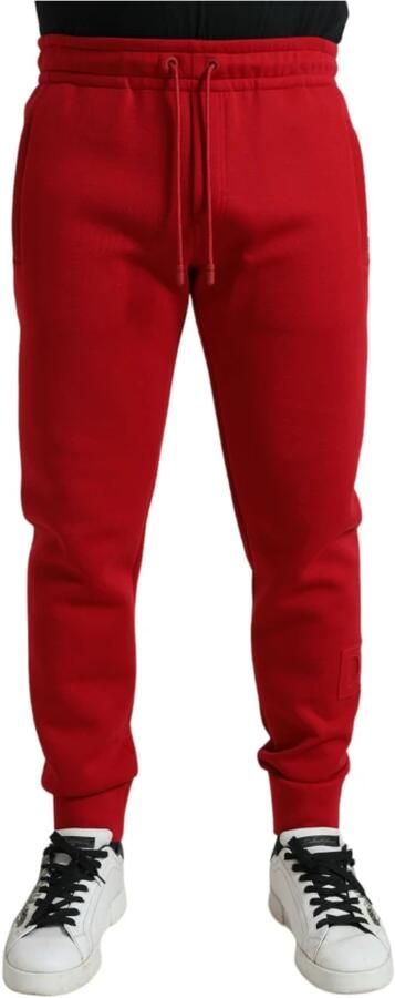 Dolce & Gabbana Rode Katoenmix Skinny Jogger Broek Red Heren - Foto 5