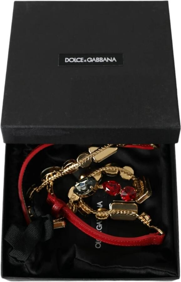 Dolce & Gabbana Rode kristallen gesp taille riem Red Dames - Foto 4