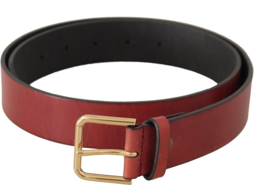 Dolce & Gabbana Rode Leren Riem met Gegraveerde Gesp Rood Dames - Foto 4