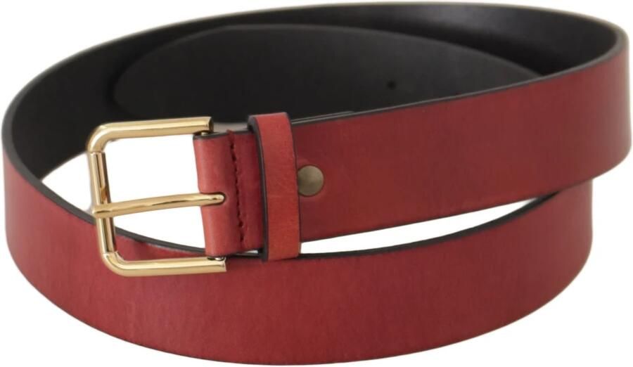 Dolce & Gabbana Rode Leren Riem met Gegraveerde Gesp Rood Dames - Foto 2