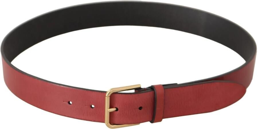 Dolce & Gabbana Rode Leren Riem met Gegraveerde Gesp Rood Dames - Foto 3