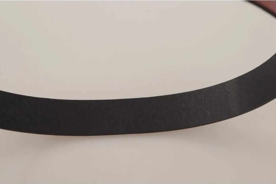 Dolce & Gabbana Rode Leren Riem met Gegraveerde Gesp Rood Dames