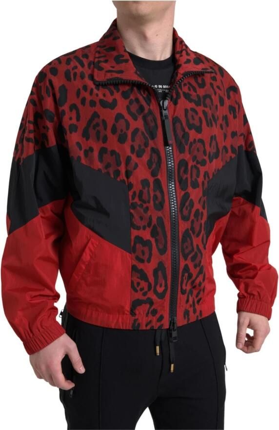 D&G Trainingsjack D&G Trainingsjack met luipaardprint RoodZwart Style - Foto 6