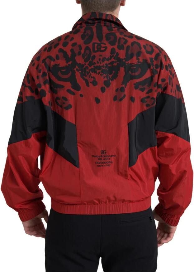 D&G Trainingsjack D&G Trainingsjack met luipaardprint RoodZwart Style - Foto 3