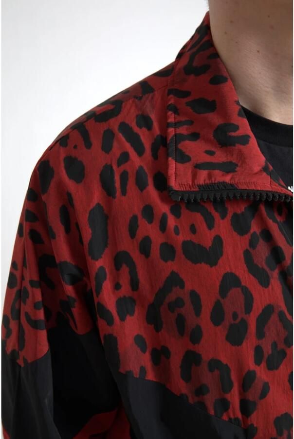 D&G Trainingsjack D&G Trainingsjack met luipaardprint RoodZwart Style - Foto 2