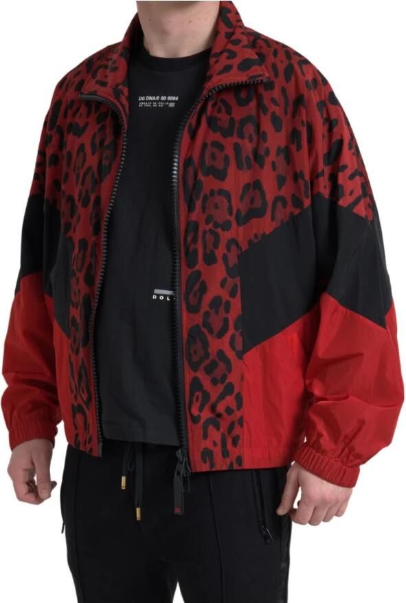 D&G Trainingsjack D&G Trainingsjack met luipaardprint RoodZwart Style - Foto 5