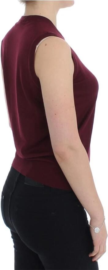 Dolce & Gabbana Rode Mouwloze Crewneck Vest Pullover Red Dames - Foto 5