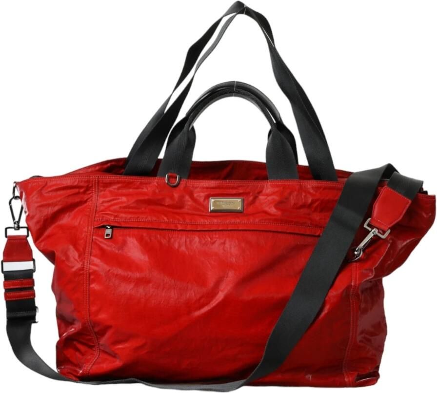 Dolce & Gabbana Blauwe Nylon-Kalfsleren Schoudertas Blue Heren - Foto 12