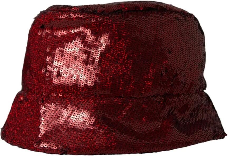 Dolce & Gabbana Rode Paillet Bucket Hat Red Heren - Foto 5
