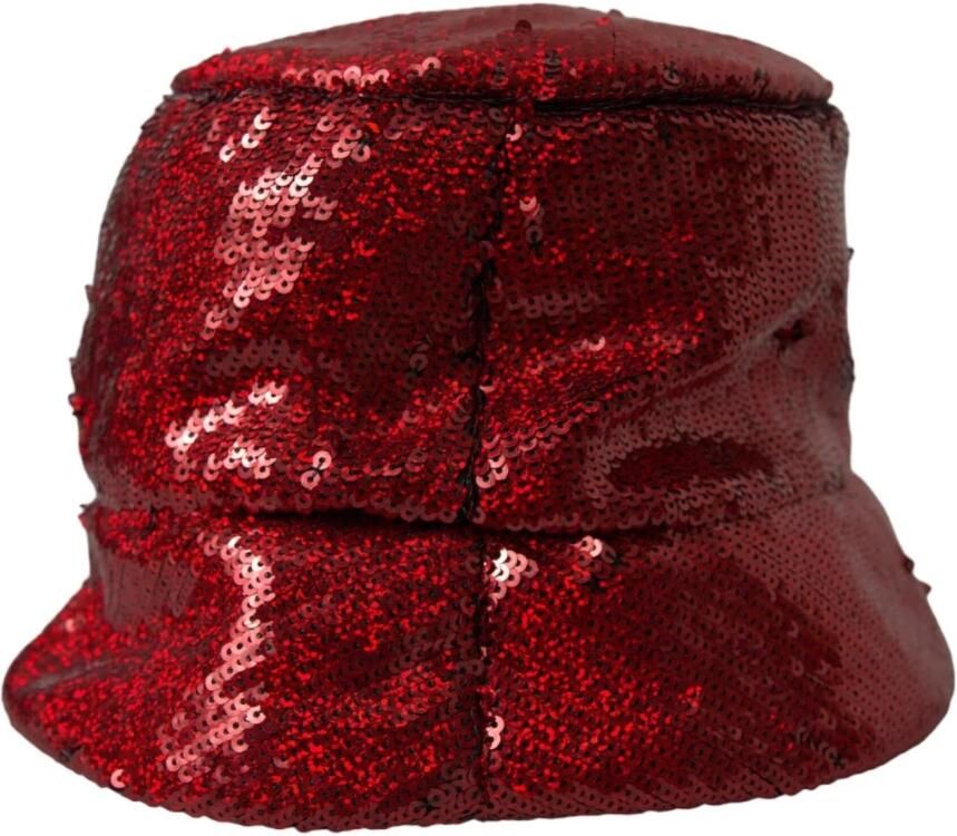 Dolce & Gabbana Rode Paillet Bucket Hat Red Heren - Foto 3