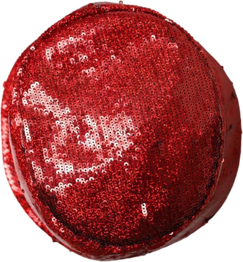 Dolce & Gabbana Rode Paillet Bucket Hat Red Heren