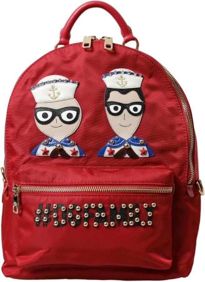 Dolce & Gabbana Rode Vulcano Versierde Rugzak Tas Red Unisex - Foto 5