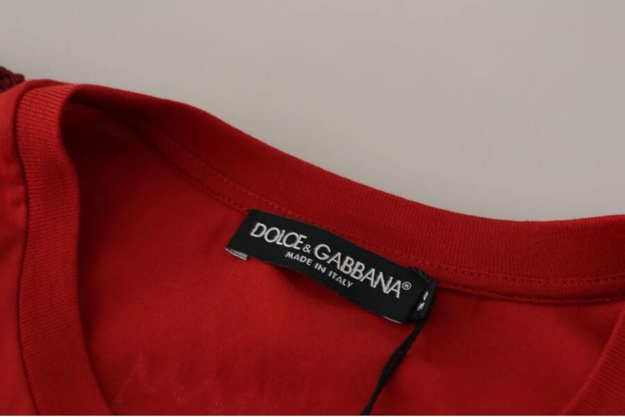 D&G Overhemd D&G Dolce Gabbana TSH7845 Rood T-shirt met afbeelding - Foto 5