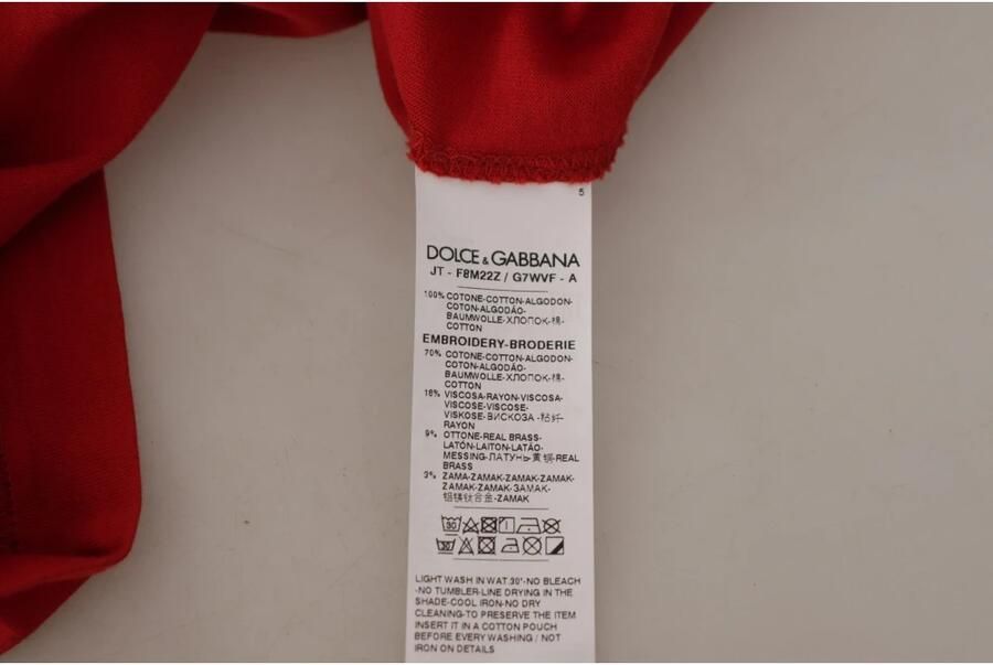 D&G Overhemd D&G Dolce Gabbana TSH7845 Rood T-shirt met afbeelding - Foto 2