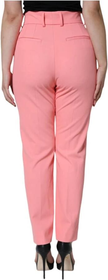 Dolce & Gabbana Rose Pink High Waist Tapered Pants Pink Dames - Foto 4