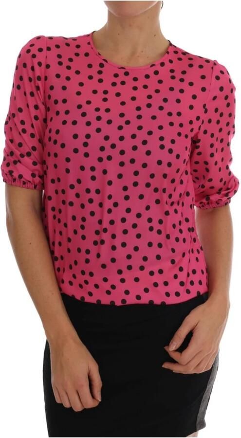 D&G Overhemd D&G Dolce Gabbana TSH1639 Blouse met stippen