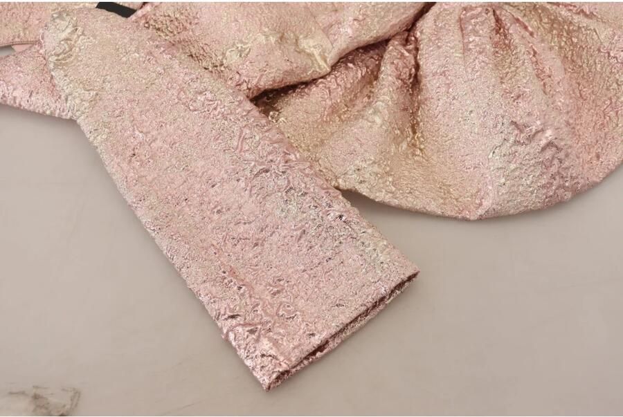 Dolce & Gabbana Roze Jacquard Sheath Midi Jurk Pink Dames - Foto 4