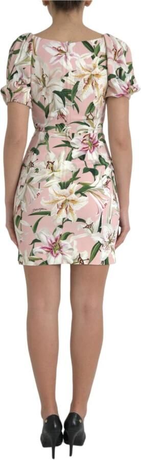 Dolce & Gabbana Roze Lelieprint Sheath Jurk Multicolor Dames - Foto 5