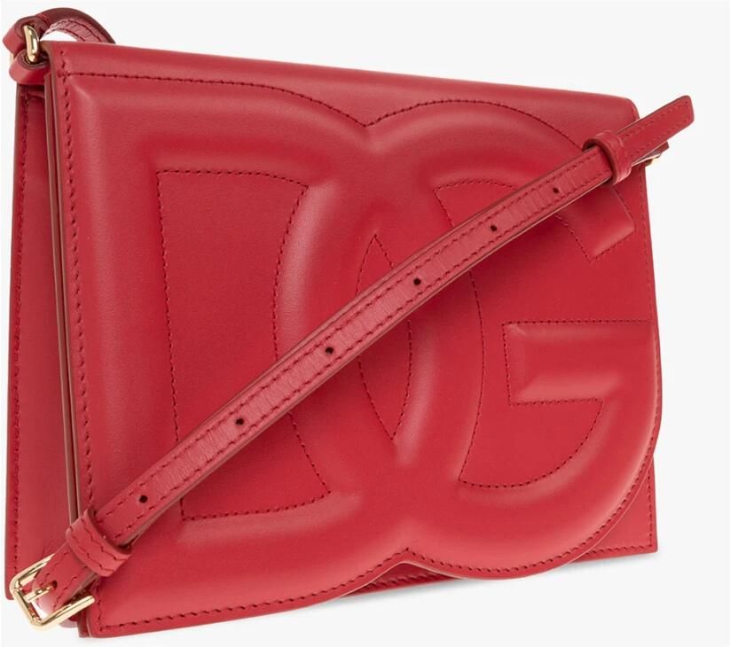 D&G Schoudertas D&G Kalfsleren schoudertas met Maxi-logo en magnetische flap - Foto 2