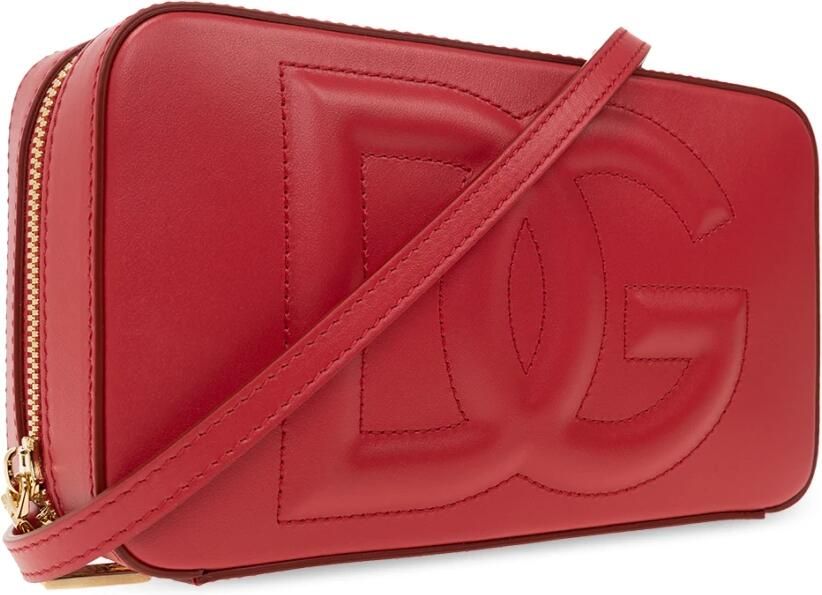 Dolce & Gabbana Schoudertas met Goudkleurige Hardware en Monogram Red Dames - Foto 5