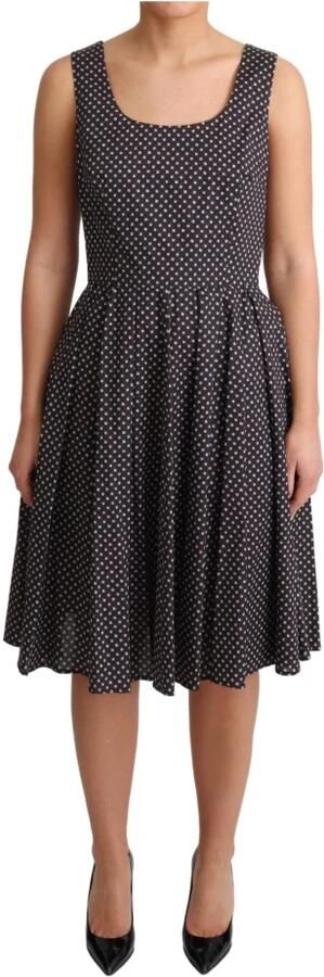 Dolce & Gabbana Zomerse Dagjurk Blauwe Polkadot A-Lijn Jurk Black Dames - Foto 3