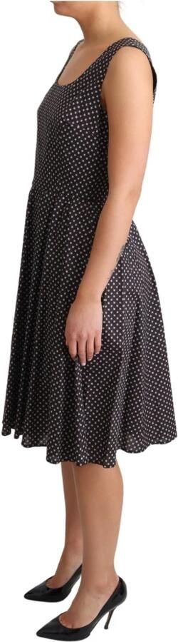 Dolce & Gabbana Zomerse Dagjurk Blauwe Polkadot A-Lijn Jurk Black Dames - Foto 5