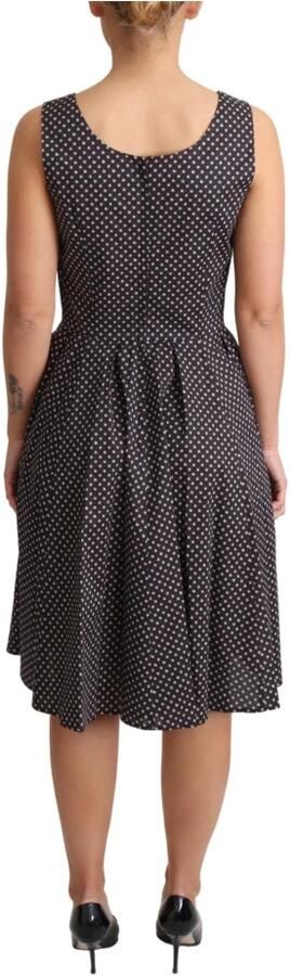 Dolce & Gabbana Zomerse Dagjurk Blauwe Polkadot A-Lijn Jurk Black Dames - Foto 4