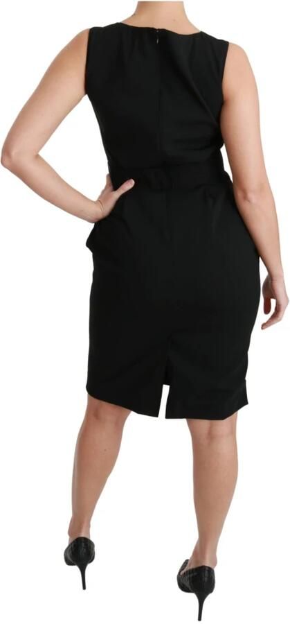 Dolce & Gabbana Black Sheath Stretch Formal Dress Zwart Dames - Foto 2