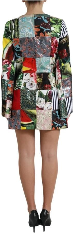 Dolce & Gabbana Bloemen Jacquard Mini Shift Jurk Multicolor Dames - Foto 4