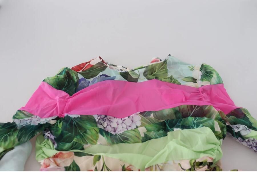 Dolce & Gabbana Multicolor Bloemen Sheath Jurk met Logo Details Meerkleurig Dames - Foto 3