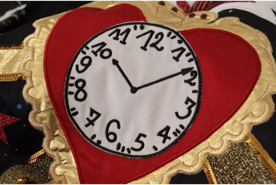 Dolce & Gabbana Zwarte A-lijn rok met hoge taille en versiering Multicolor Dames - Foto 3